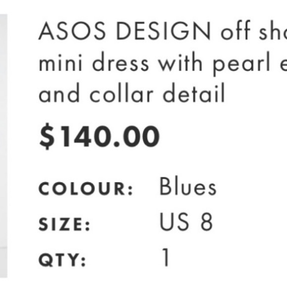 Denim Pearl ASOS Dress - Picture 4 of 4